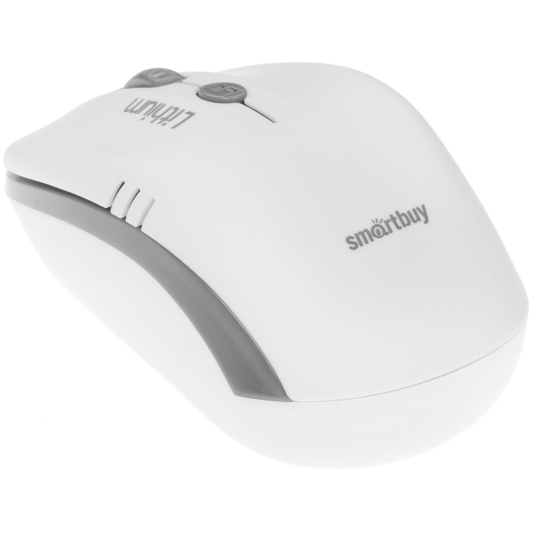 Мышь беспроводная с зарядкой от USB Smartbuy ONE 344CAG бело-серая SBM-344CAG-WG
