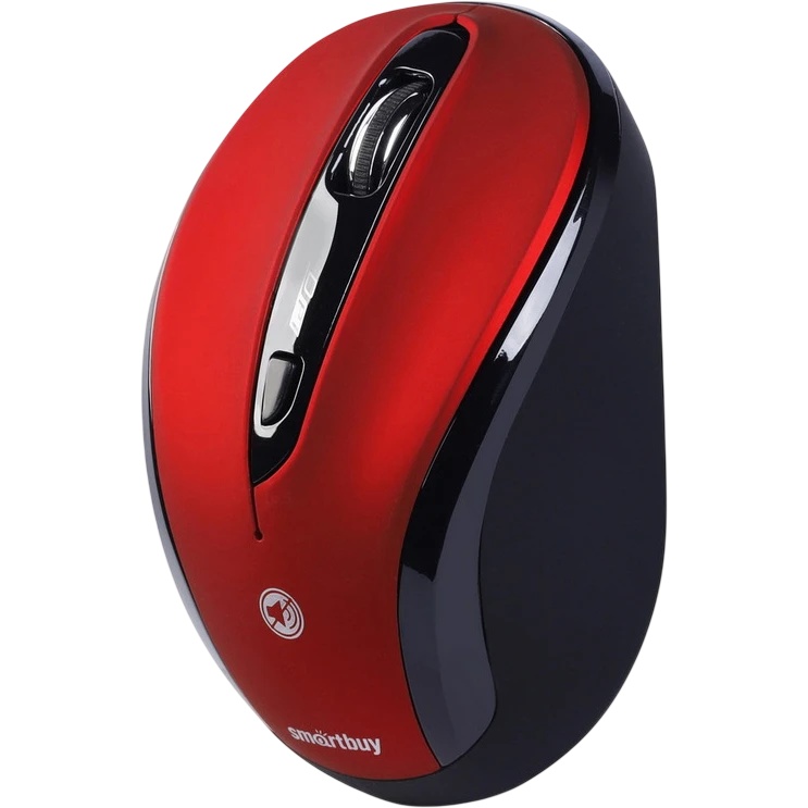 Мышь беспроводная беззвучная Smartbuy 612AG красная, Blue LED SBM-612AG-RK