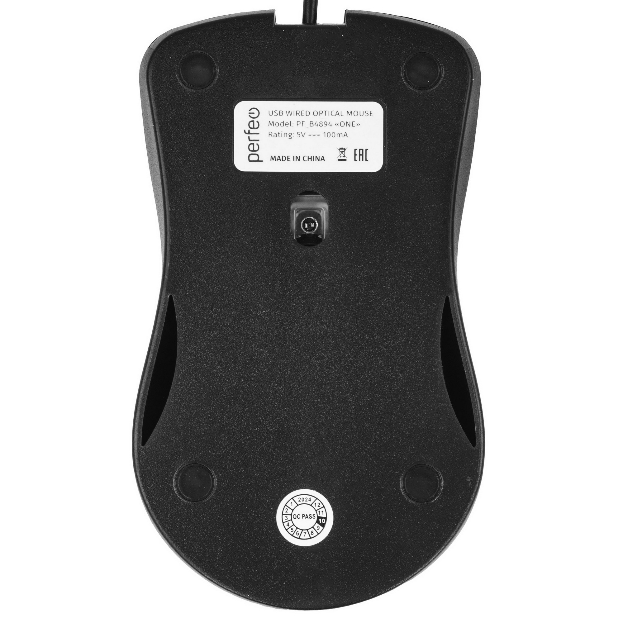 Мышь оптическая Perfeo "ONE", 3 кн, DPI 1000, USB, чёрн. [PF_B4894]