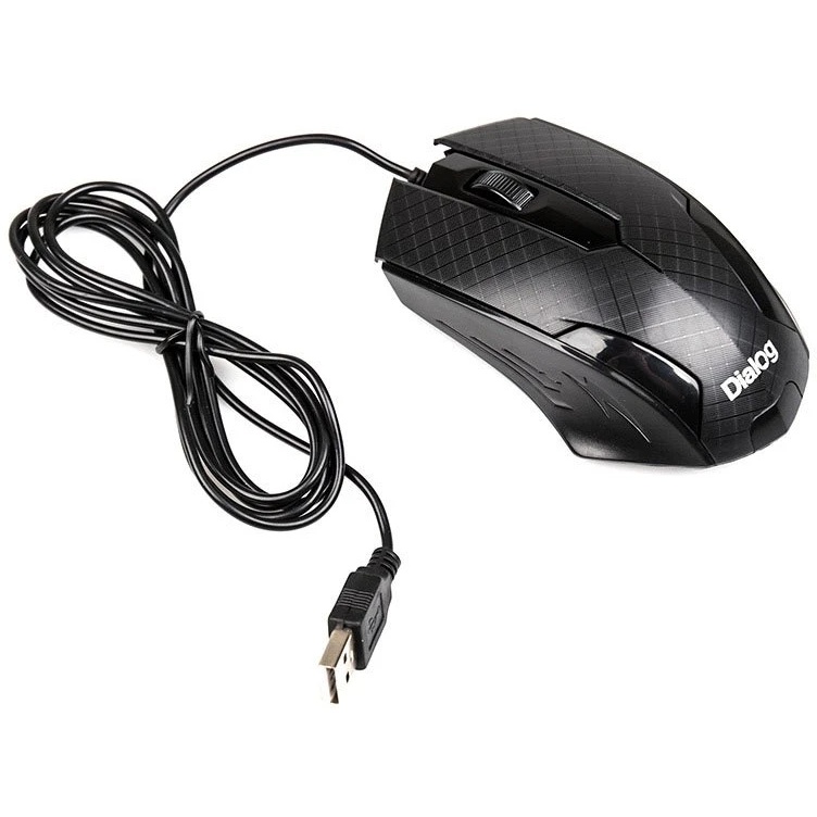 Мышь Dialog Pointer MOP-07U Black USB, оптическая мышь, 3 кнопки + ролик