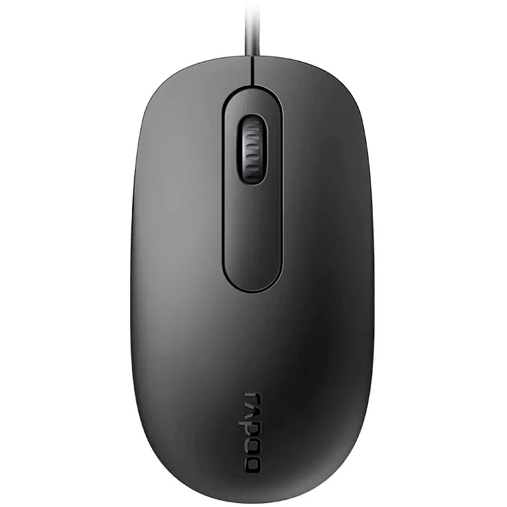 Мышь Rapoo N200 черный оптическая (1600dpi) USB (2but)