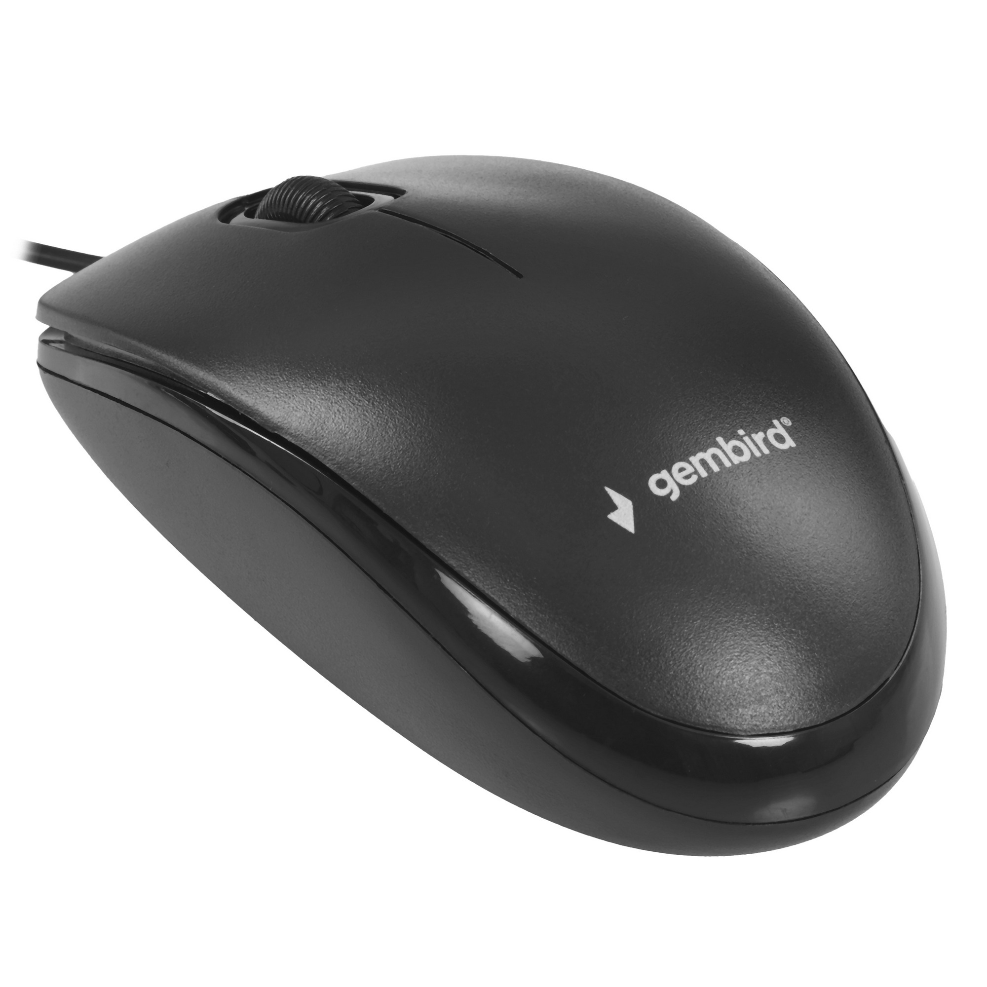 Мышь проводная Gembird MOP-200 черный, 1000 dpi, USB, кнопки - 3