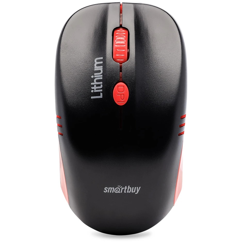 Мышь беспроводная с зарядкой от USB Smartbuy ONE 344CAG черно-красная SBM-344CAG-KR