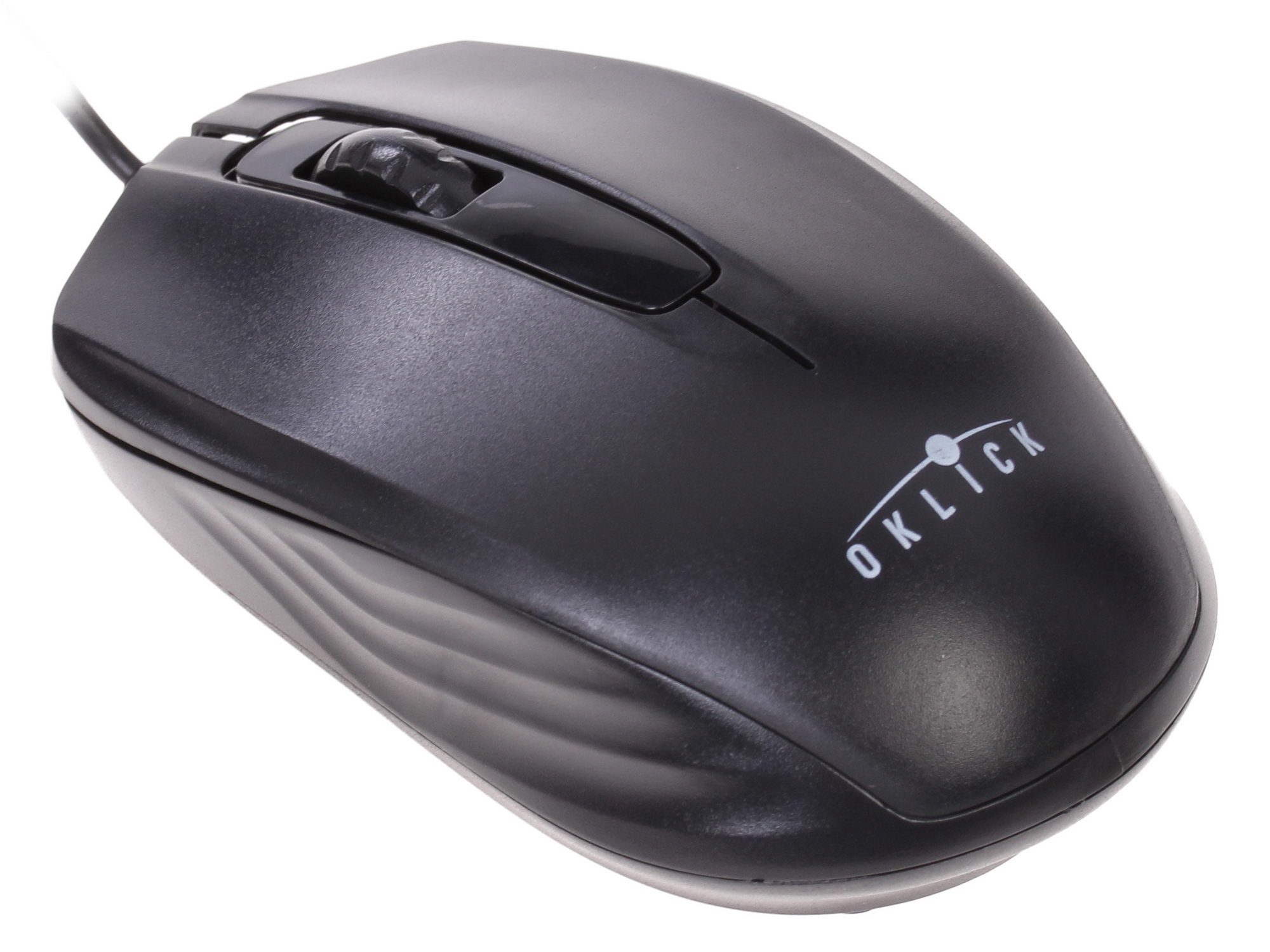 Мышь проводная Oklick 195M черный, 800 dpi, USB, кнопки - 3