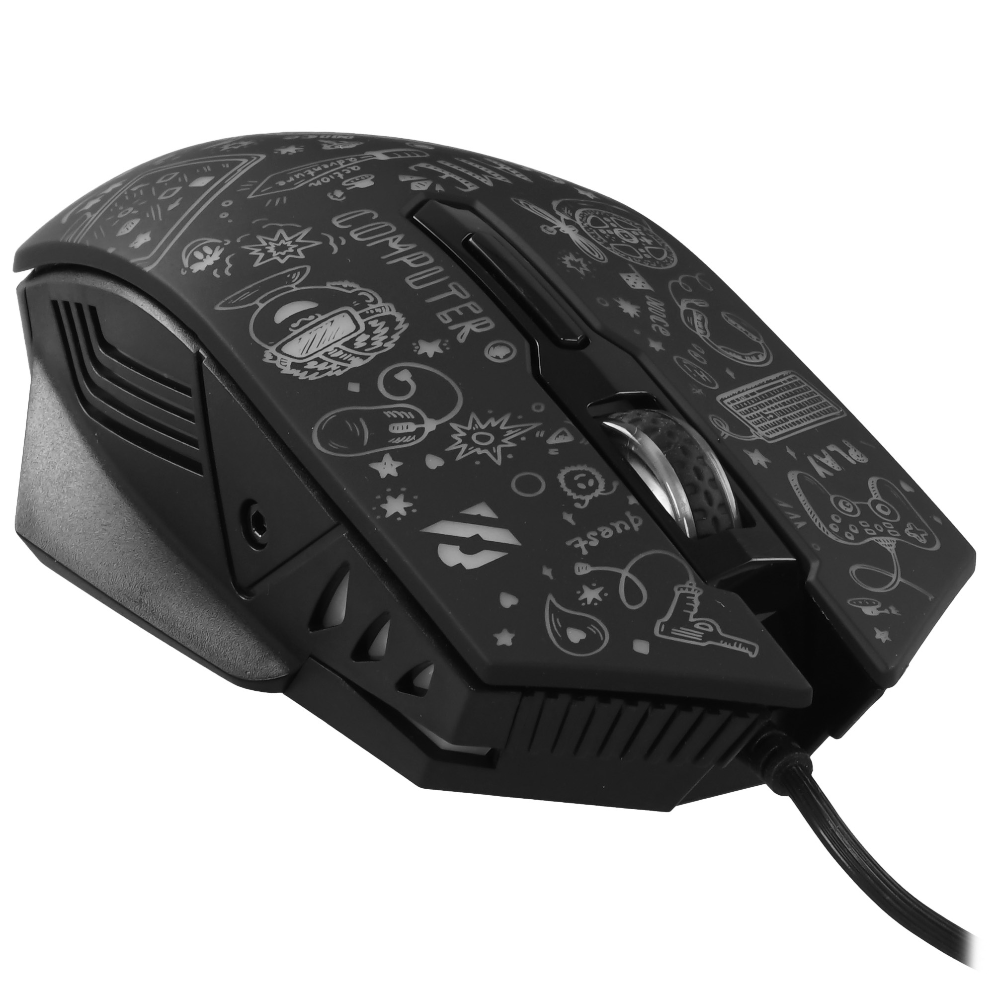 Мышь проводная игровая SMARTBUY (SBM-745G-K) RUSH X15 серный