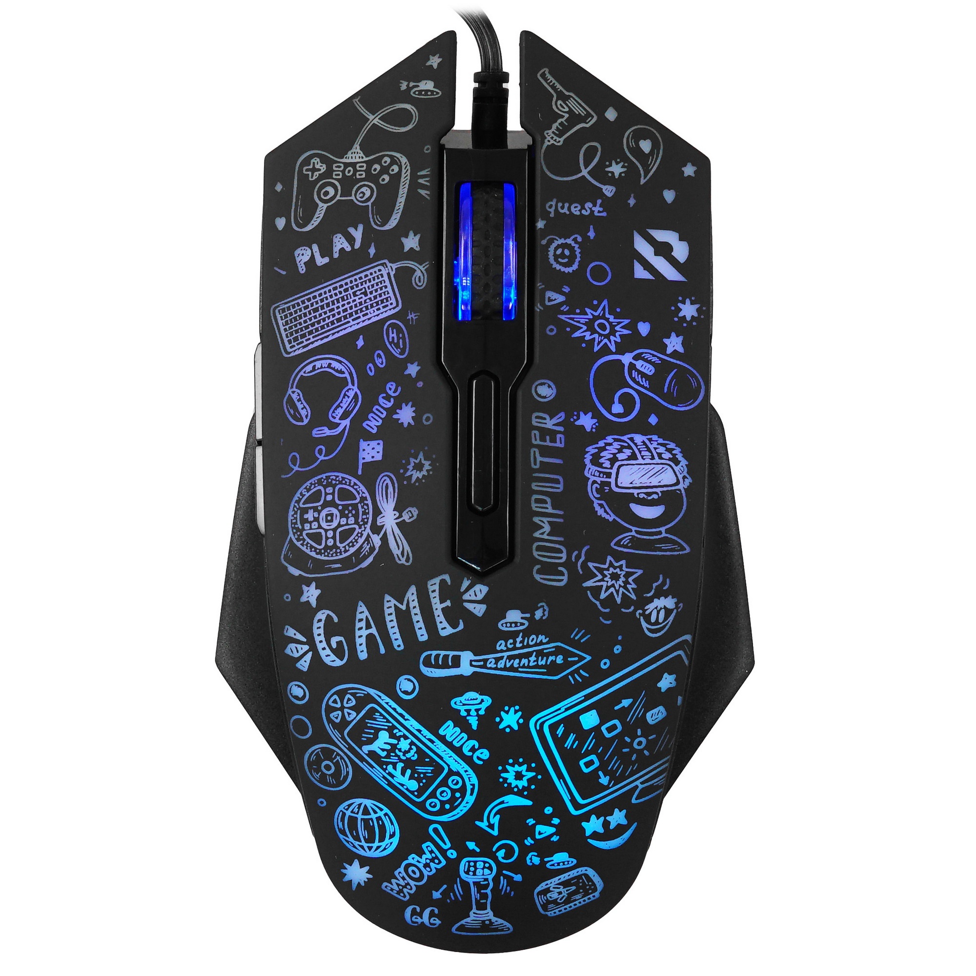 Мышь проводная игровая SMARTBUY (SBM-745G-K) RUSH X15 серный