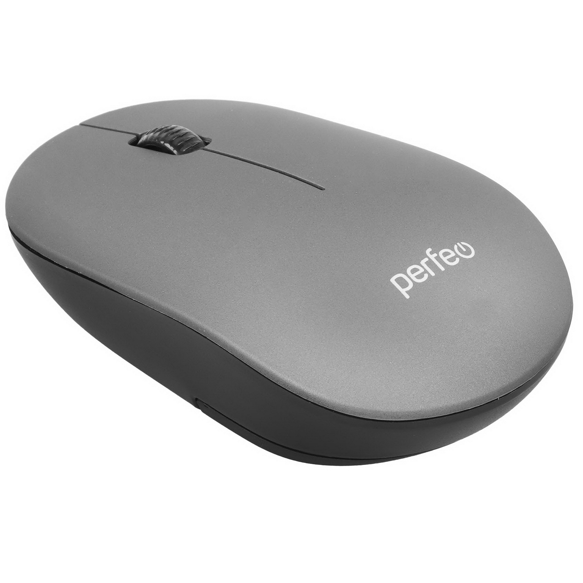 Мышь беспроводная PERFEO (PF_B4907) TREND , 3 кн, DPI 1200, USB, серый