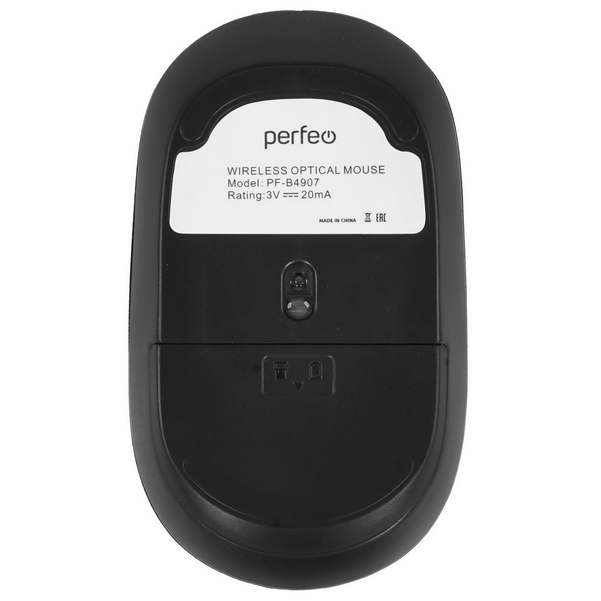 Мышь беспроводная PERFEO (PF_B4907) TREND , 3 кн, DPI 1200, USB, серый