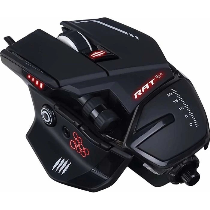Мышь проводная Mad Catz R.A.T. 6+ черный, 12000 dpi, USB, кнопки - 11