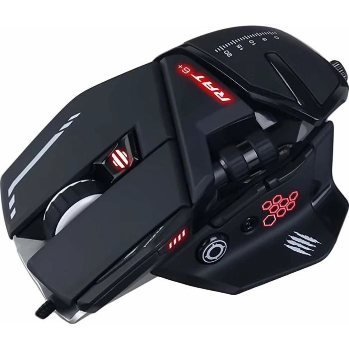 Мышь проводная Mad Catz R.A.T. 6+ черный, 12000 dpi, USB, кнопки - 11
