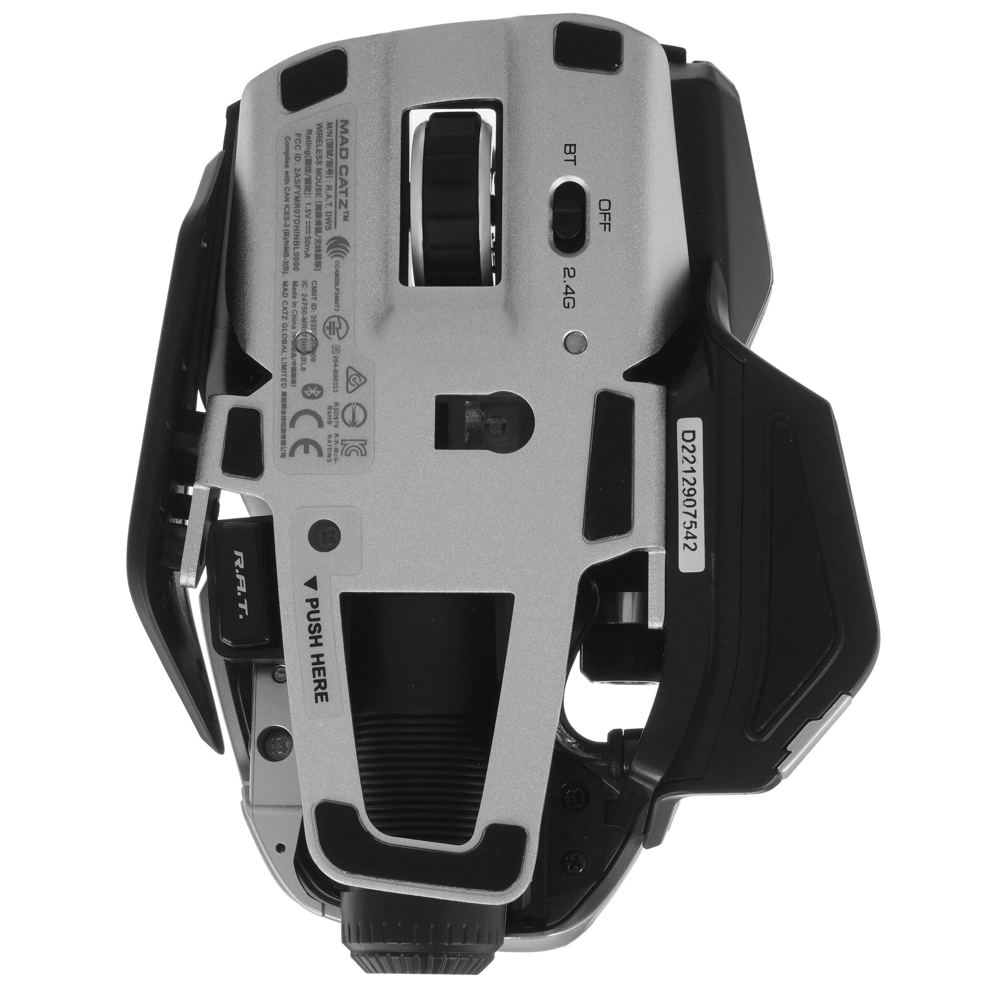 Мышь беспроводная/проводная Mad Catz R.A.T. DWS черный, 16000 dpi, радиоканал, Bluetooth, USB, кнопк