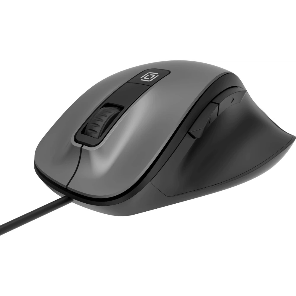 Мышь проводная Oklick 504M черный/серый, 3600 dpi, USB, кнопки - 6
