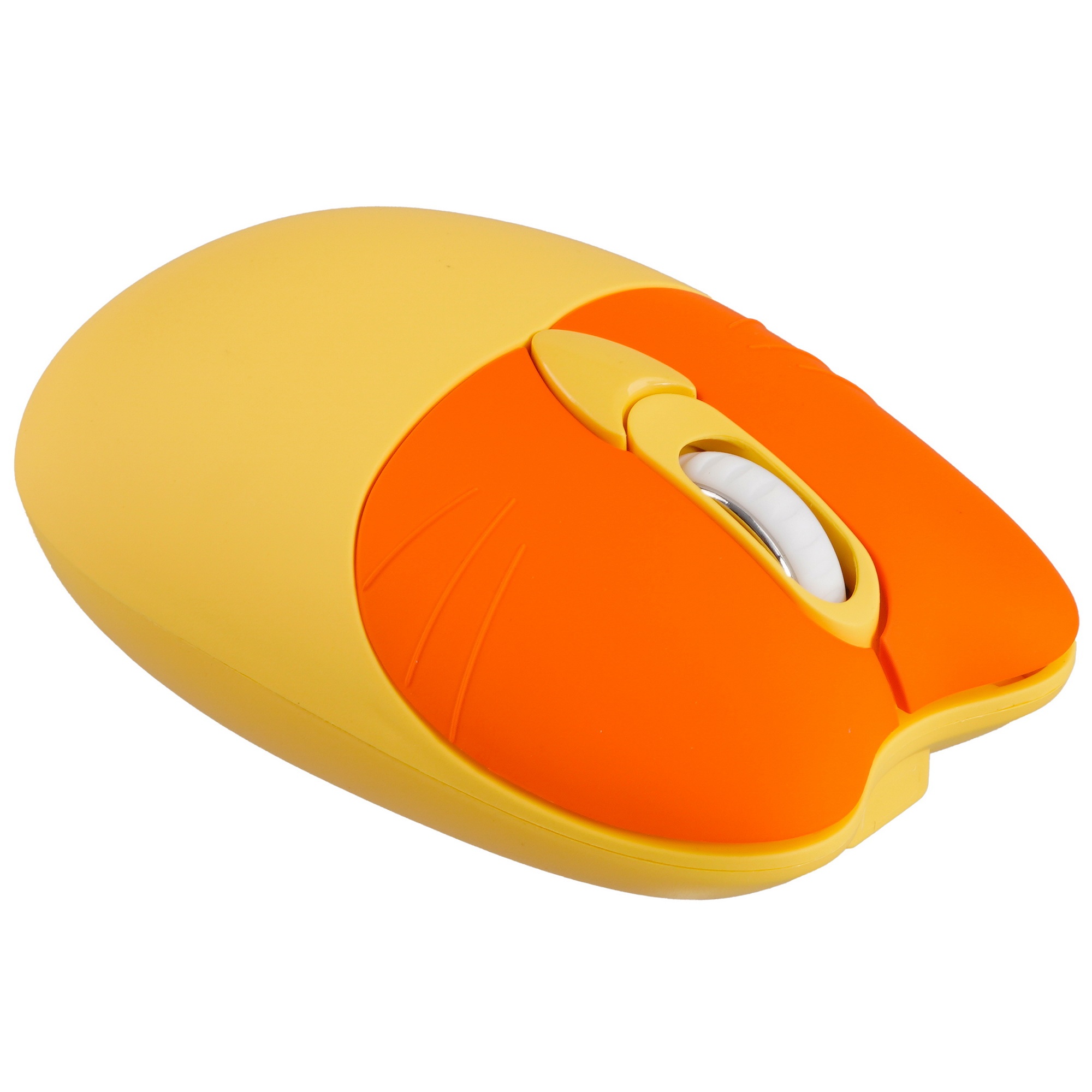 Мышь беспроводная PERFEO (PF_B3404) KITTY , 4 кн, «Silent Click» DPI 800-1600, USB, жёлт