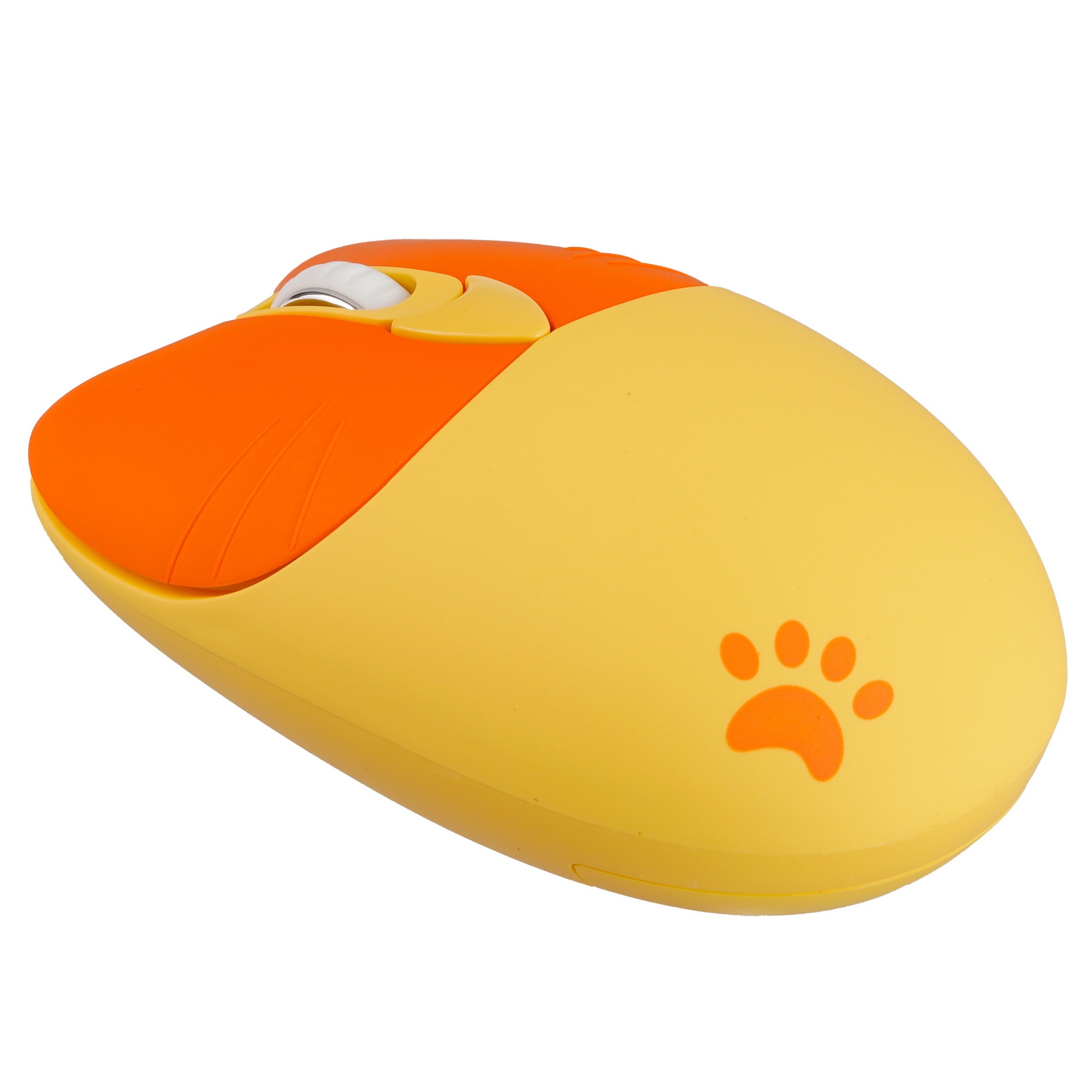 Мышь беспроводная PERFEO (PF_B3404) KITTY , 4 кн, «Silent Click» DPI 800-1600, USB, жёлт