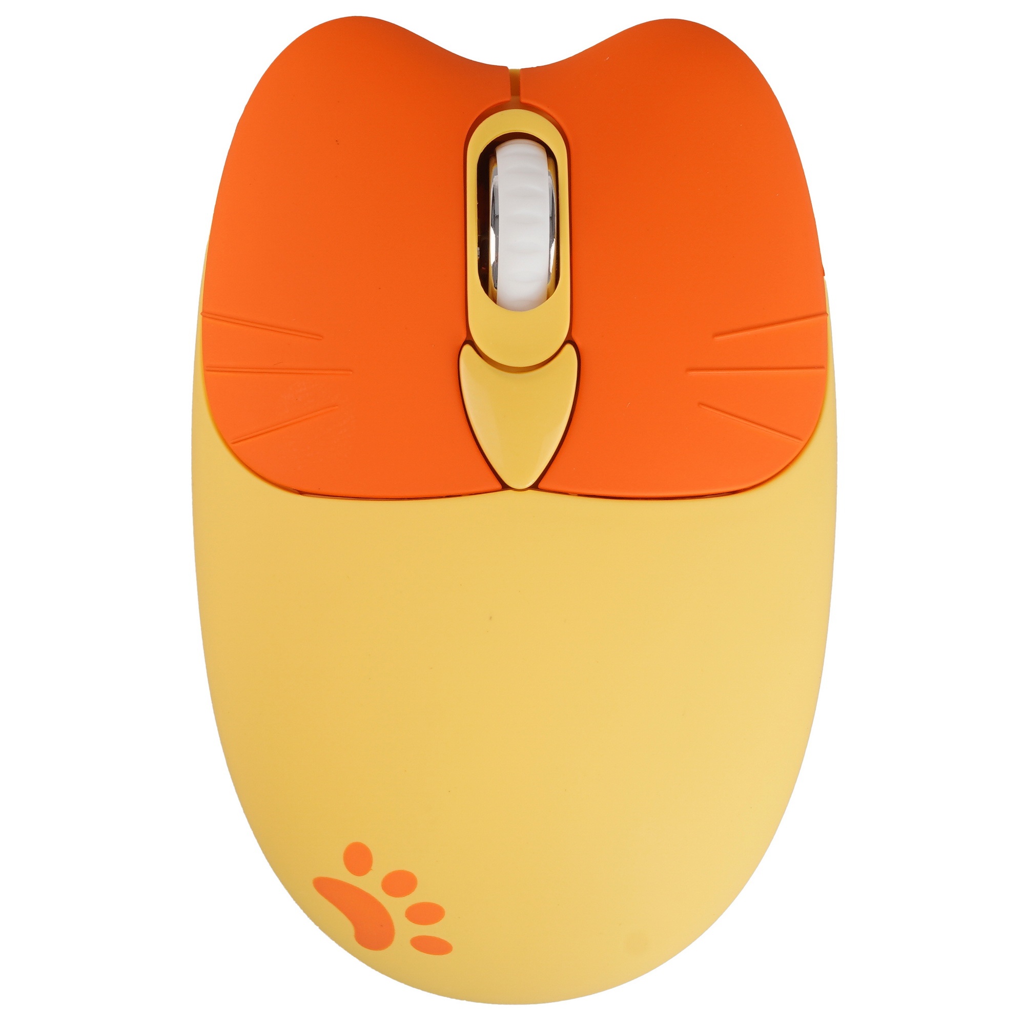 Мышь беспроводная PERFEO (PF_B3404) KITTY , 4 кн, «Silent Click» DPI 800-1600, USB, жёлт