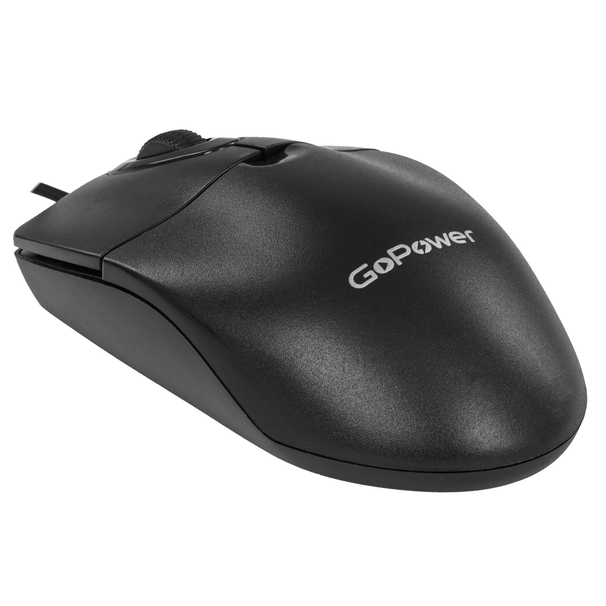 Мышь проводная GoPower GPM01 классическая USB черный (1/100)