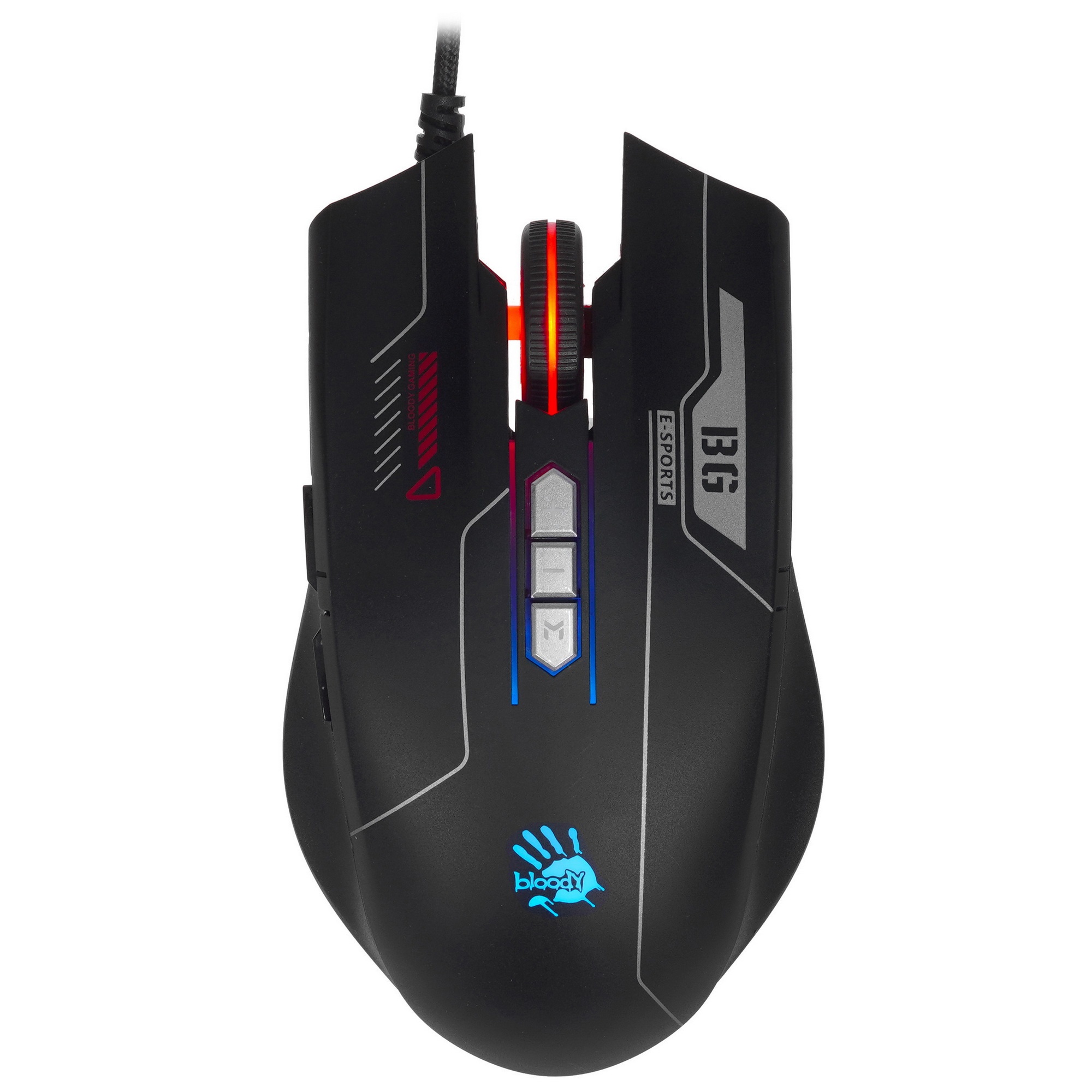 Мышь проводная A4Tech Bloody ES7 черный, 6000 dpi, USB, кнопки - 8
