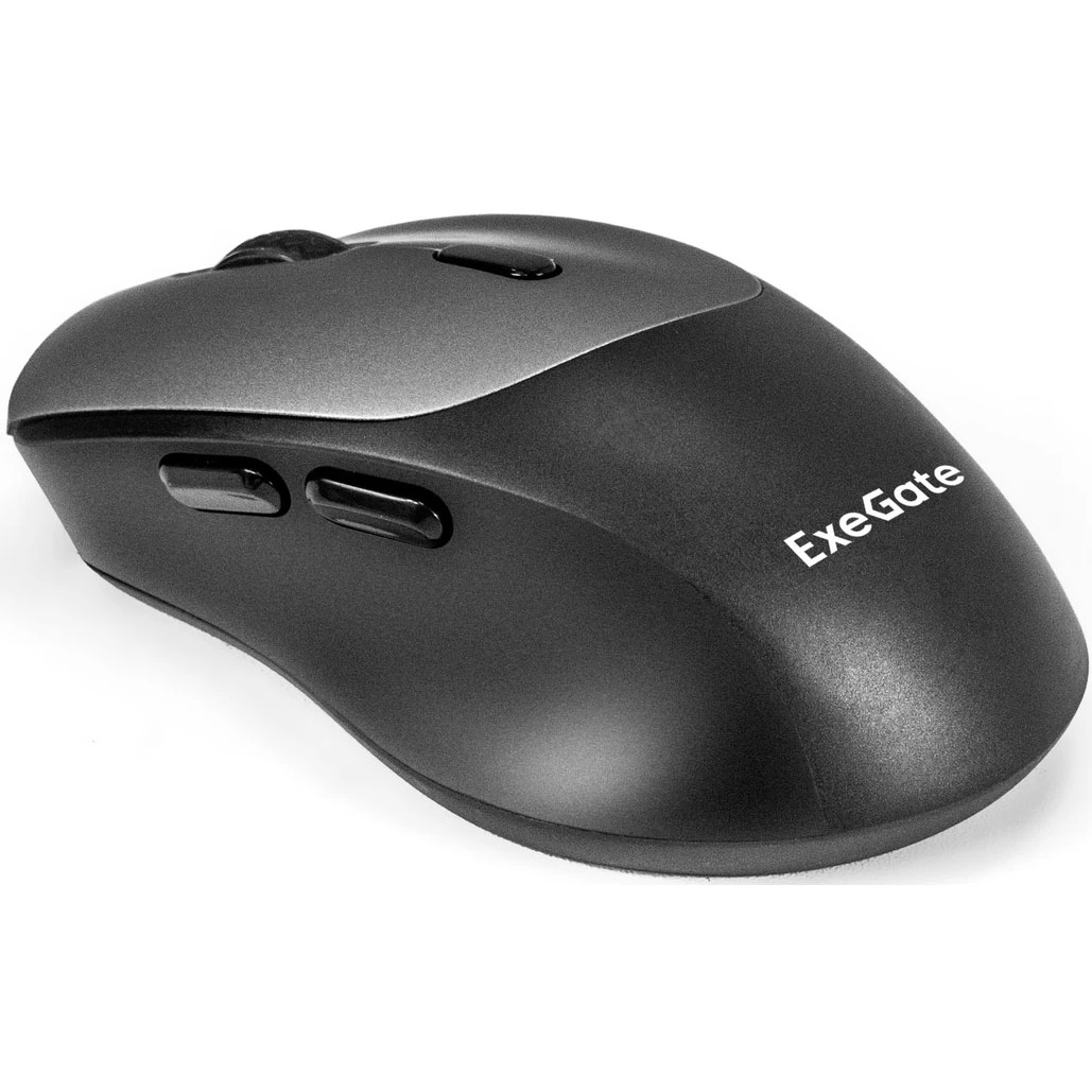 Мышь беспроводная ExeGate Professional Standard BT-070 черный, 1600 dpi, радиоканал, Bluetooth, USB,