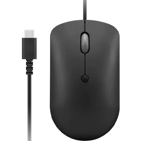 Мышь Lenovo 400 черный оптическая (2400dpi) USB-C (3but)