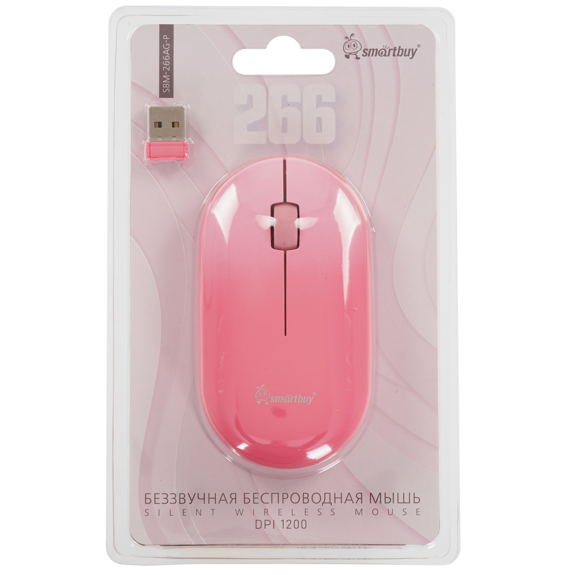 Мышь беспроводная Smartbuy (SBM-266AG-P) 266AG розовый градиент