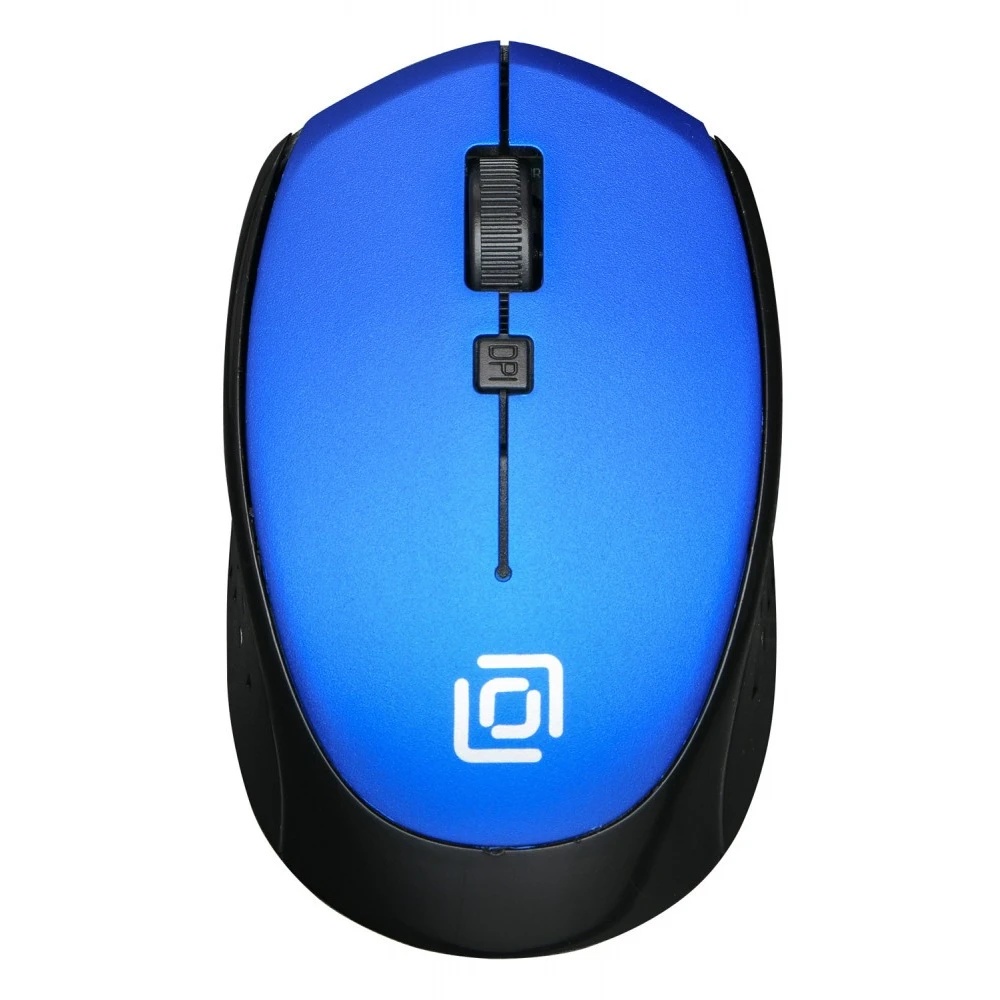 Мышь беспроводная Oklick 488MW синий/черный, 1600 dpi, радиоканал, USB, кнопки - 4