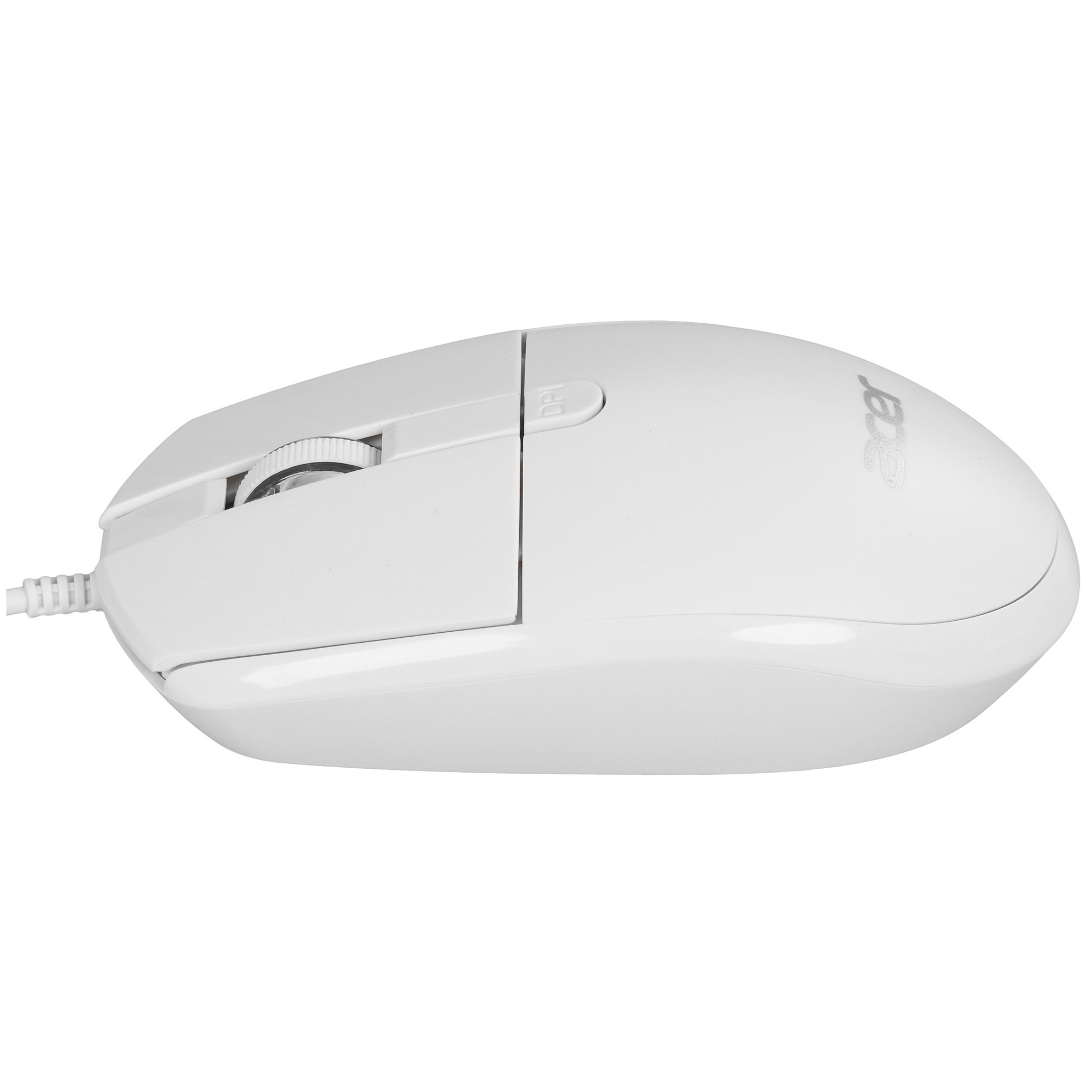 Мышь проводная Acer OMW401 белый, 2000 dpi, USB, кнопки - 4