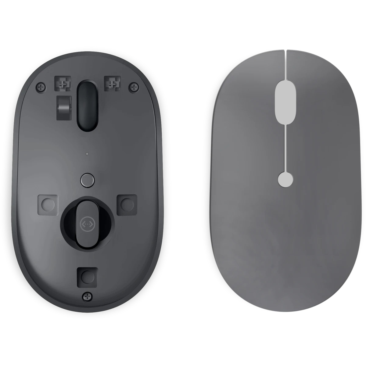 Мышь Lenovo Go серый оптическая (2400dpi) беспроводная USB-C для ноутбука (3but)