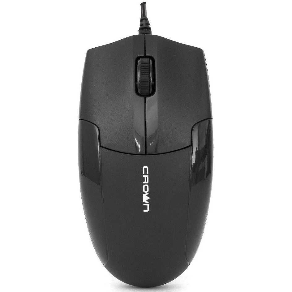 Мышь проводная Crown CMM-047 черный, 1000 dpi, USB, кнопки - 4