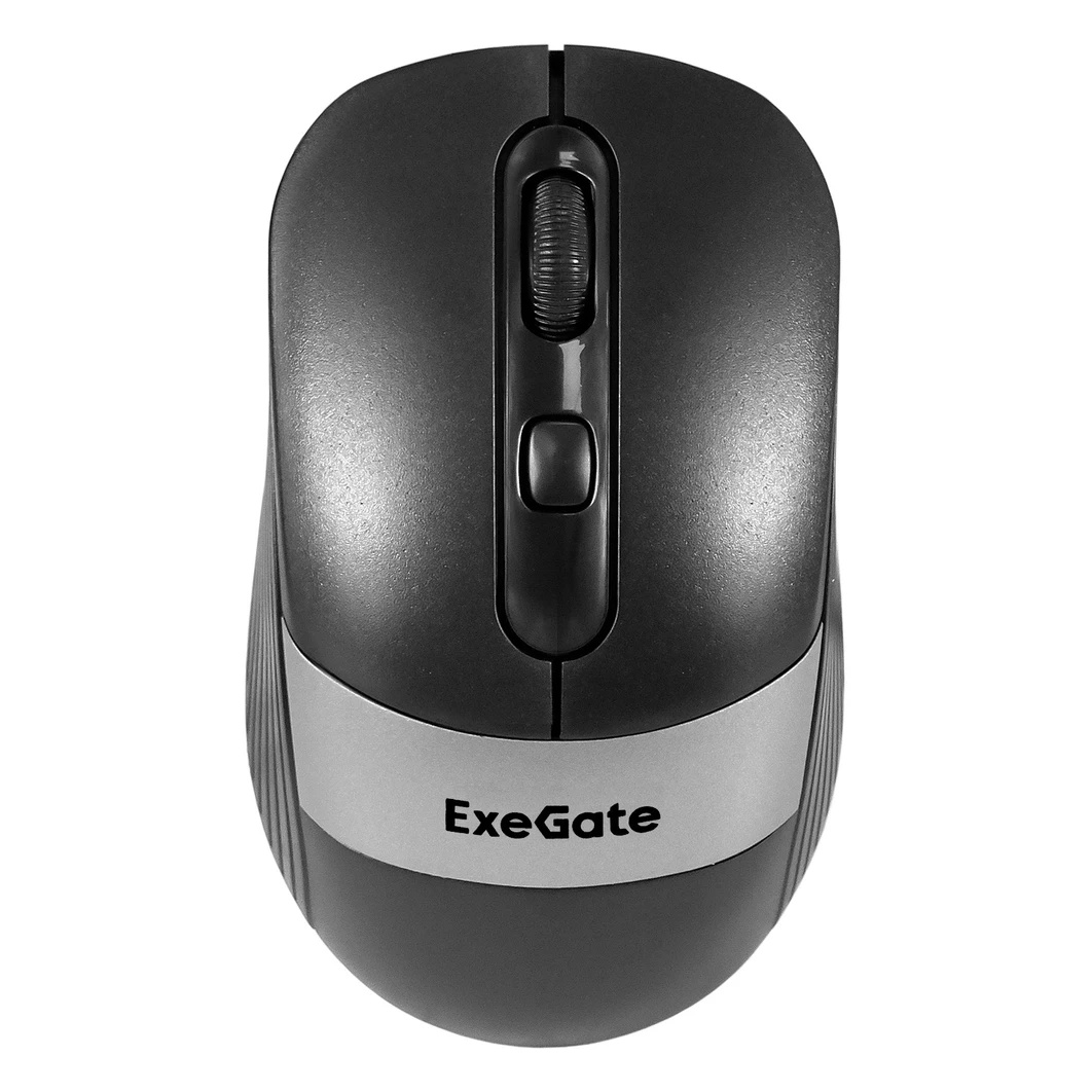 Мышь беспроводная ExeGate Professional Standard FG-10 черный, 1200 dpi, радиоканал, USB, кнопки - 4