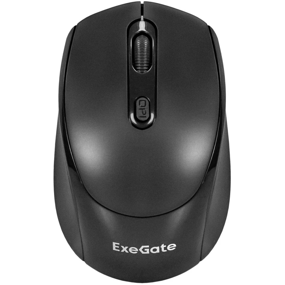 Мышь беспроводная ExeGate Professional Standard SR-9005 черный, 1200 dpi, радиоканал, USB, кнопки -