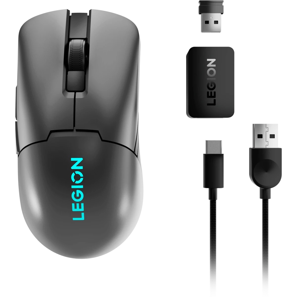 Мышь Lenovo Legion M600s Wireless Gaming темно-серый оптическая 19000dpi беспров. BT/Radio USB (GY51