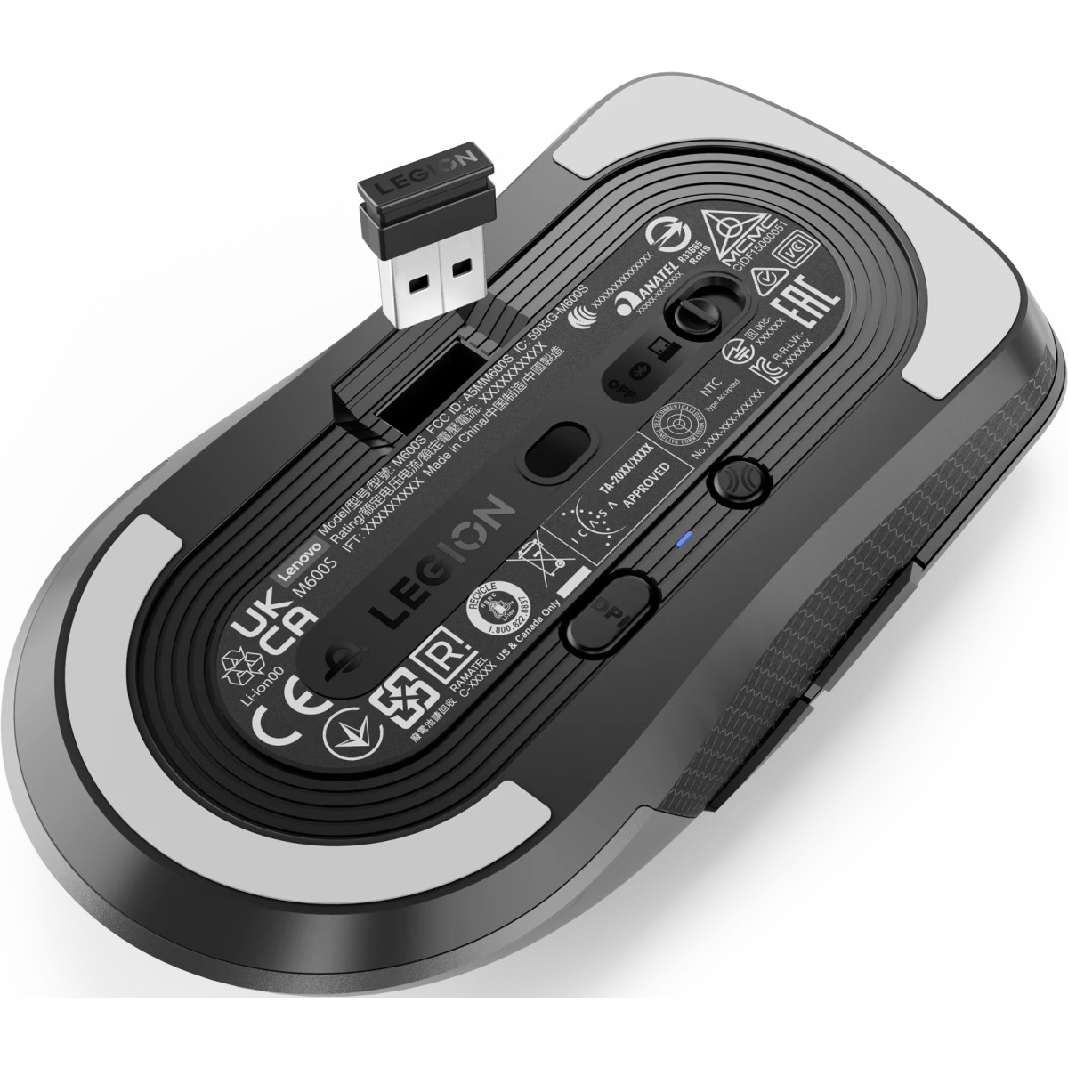 Мышь Lenovo Legion M600s Qi Wireless Gaming темно-серый оптическая 19000dpi беспров. BT/Radio USB (G