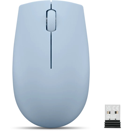 Мышь Lenovo 300 Wireless Compact светло-голубой оптическая 1000dpi беспров. (GY51L15679)