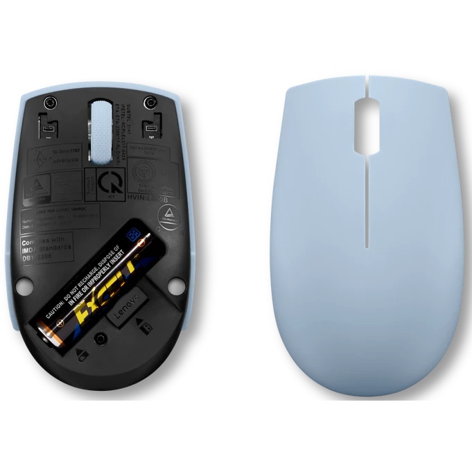 Мышь Lenovo 300 Wireless Compact светло-голубой оптическая 1000dpi беспров. (GY51L15679)