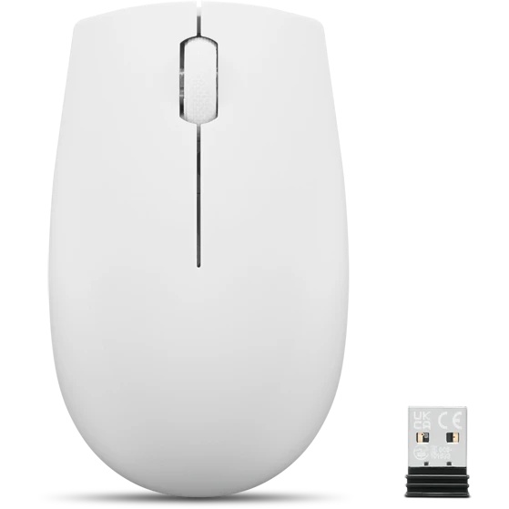 Мышь Lenovo 300 Wireless Compact светло-серый оптическая 1000dpi беспров. (GY51L15677)