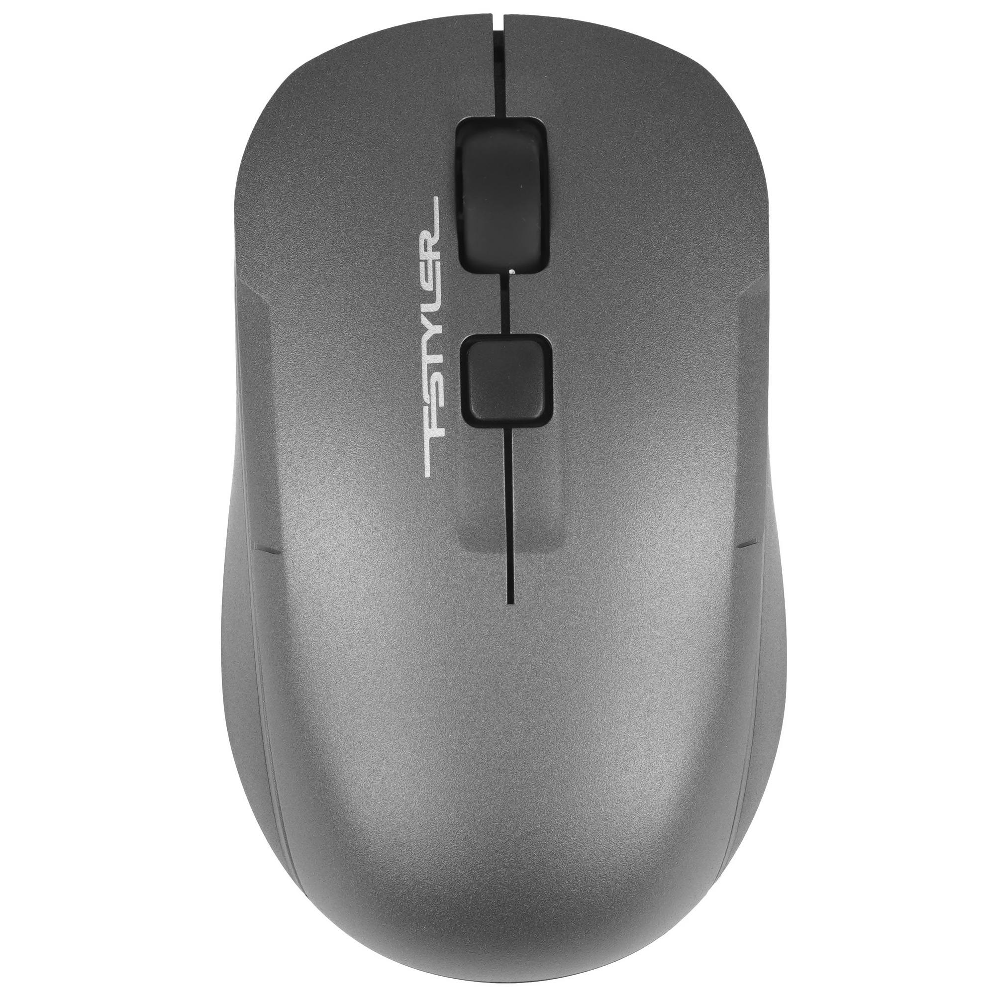Мышь беспроводная A4Tech Fstyler FB26CS Air2 серый/черный, 2000 dpi, радиоканал, Bluetooth, USB, кно
