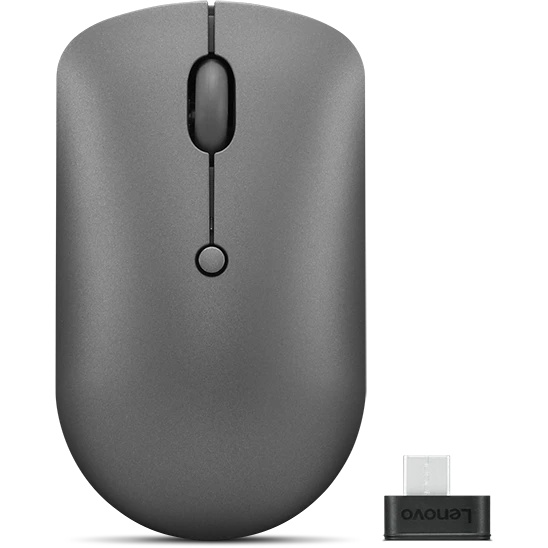 Мышь Lenovo 540 USB-C Wireless Compact темно-серый оптическая 2400dpi беспров. BT/Radio USB (GY51D20