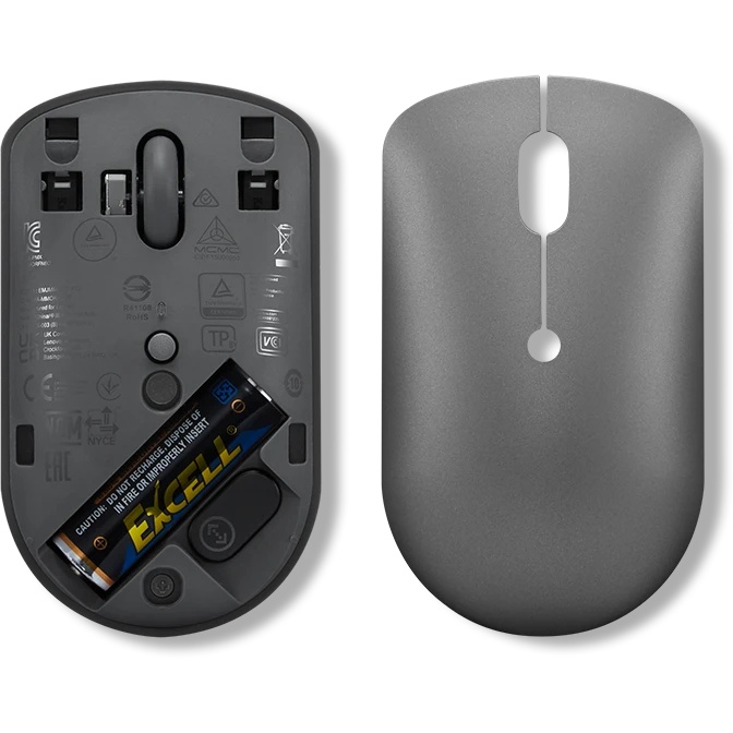 Мышь Lenovo 540 USB-C Wireless Compact темно-серый оптическая 2400dpi беспров. BT/Radio USB (GY51D20