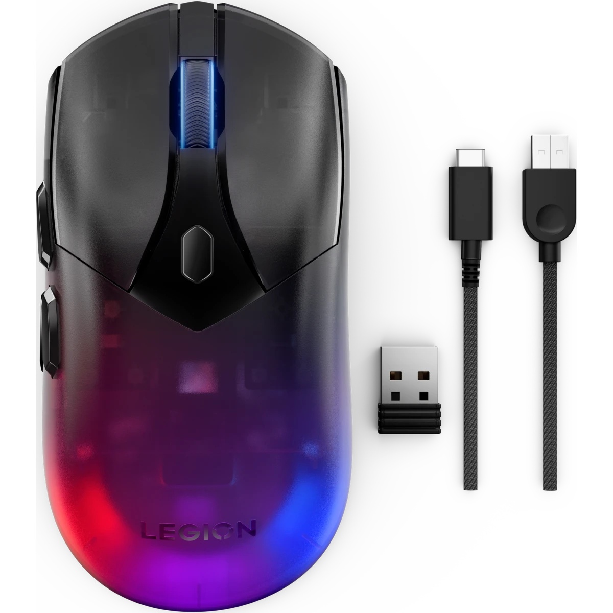 Мышь Lenovo Legion M410 Wireless RGB Gaming черный оптическая 16000dpi беспров. BT/Radio USB (GY51P8