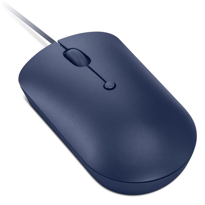 Мышь Lenovo 540 синий оптическая 2400dpi USB2.0 (GY51D20878)