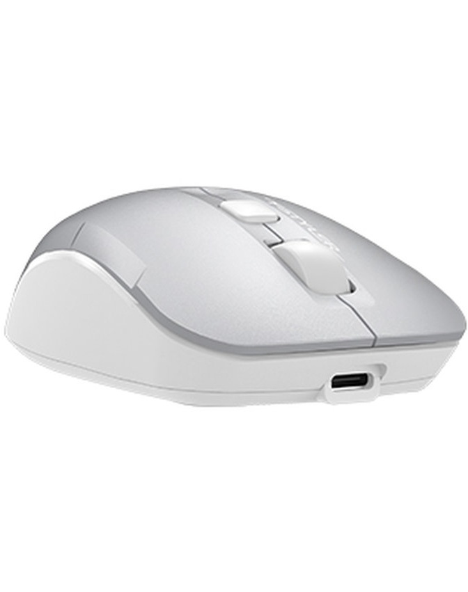 Мышь беспроводная A4Tech Fstyler FB26CS Air2 серебристый/белый, 2000 dpi, радиоканал, Bluetooth, USB