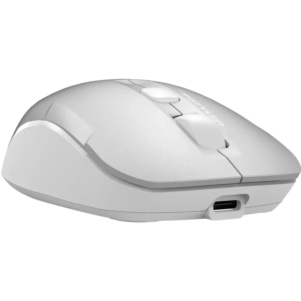 Мышь беспроводная A4Tech Fstyler FB26CS Air2 серебристый/белый, 2000 dpi, радиоканал, Bluetooth, USB
