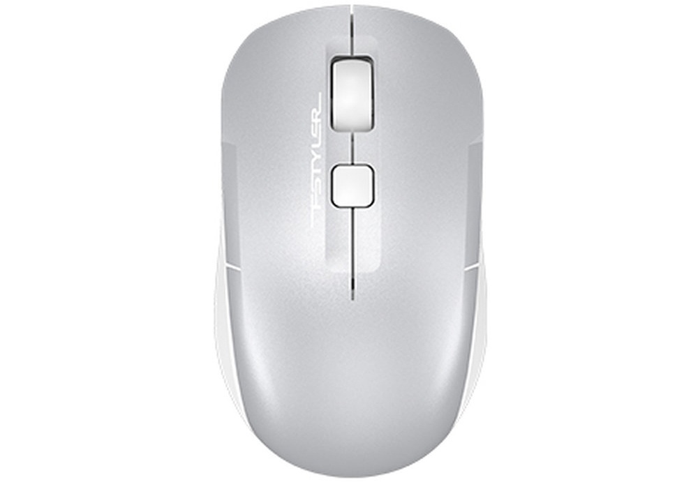 Мышь беспроводная A4Tech Fstyler FB26CS Air2 серебристый/белый, 2000 dpi, радиоканал, Bluetooth, USB