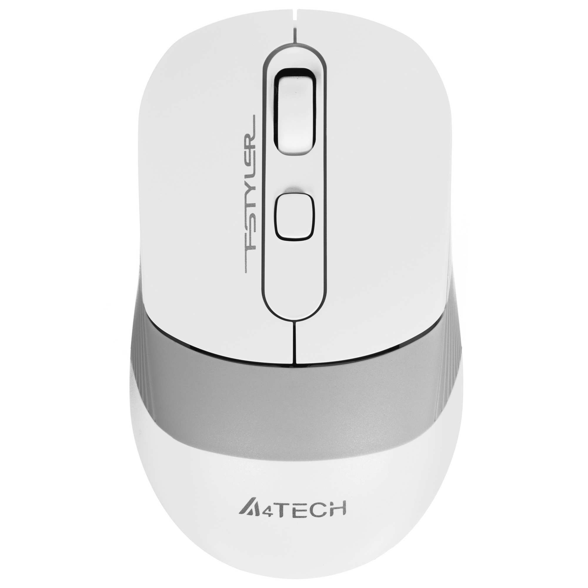 Мышь беспроводная A4Tech Fstyler FB10CS белый/серый, 2000 dpi, радиоканал, Bluetooth, USB, кнопки -