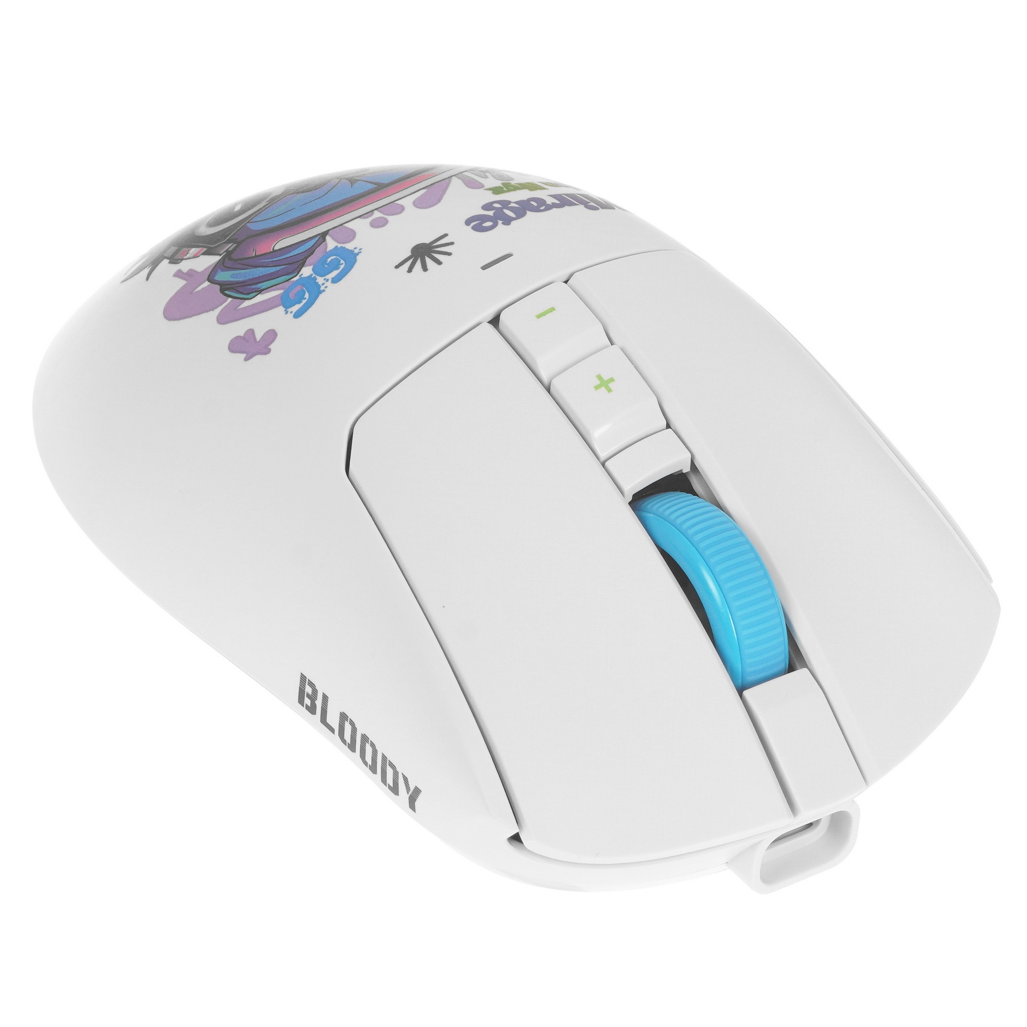 Мышь A4Tech Bloody R73 Pro белый/рисунок оптическая 26000dpi беспров. USB-C 7but (R73 PRO NYX MIRAGE
