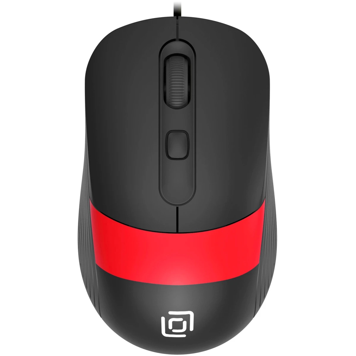 Мышь проводная Oklick 310M черный/красный, 2400 dpi, USB, кнопки - 4