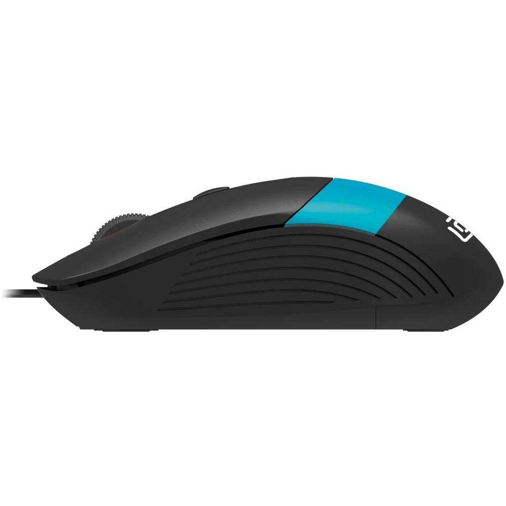 Мышь проводная Oklick 310M черный/синий, 2400 dpi, USB, кнопки - 4