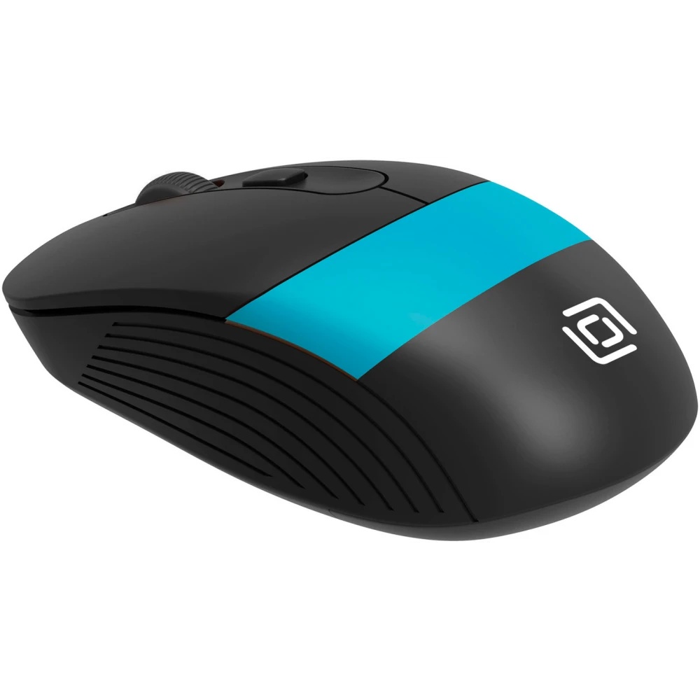 Мышь проводная Oklick 310M черный/синий, 2400 dpi, USB, кнопки - 4