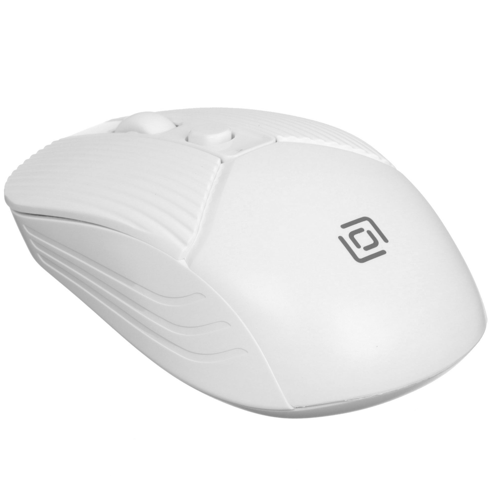 Мышь беспроводная Oklick 509MW белый, 1600 dpi, радиоканал, USB, кнопки - 4