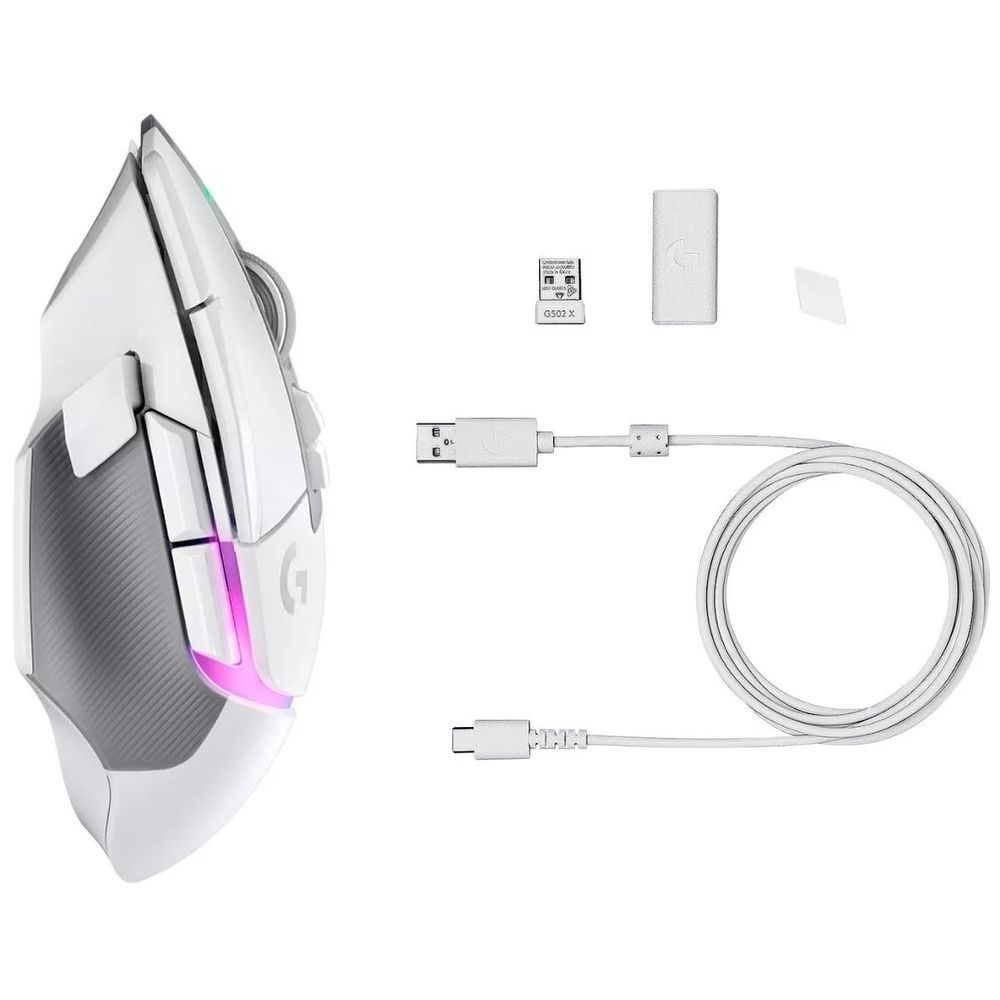 Игровая мышь беспроводная Logitech G502 X PLUS, White 910-006171